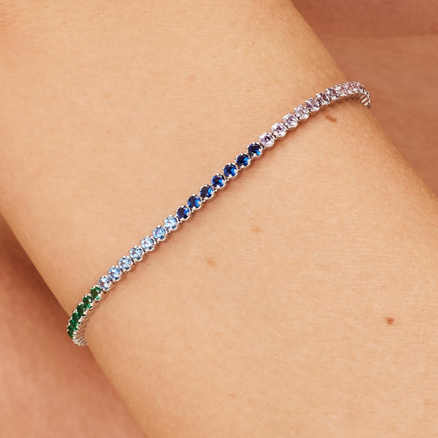 Women's Multicolored Tennis Bracelet