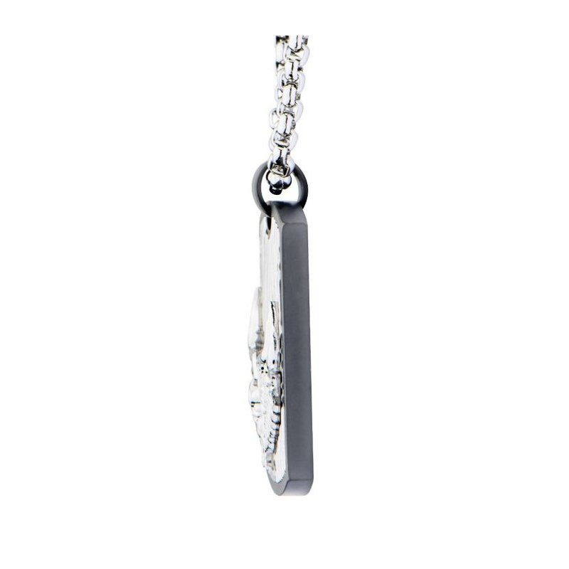 3mm Box Chain with Dog Tag Pendant