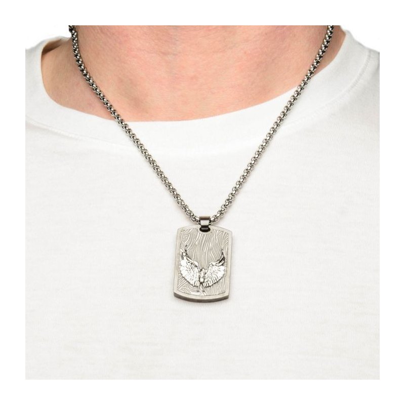 3mm Box Chain with Dog Tag Pendant
