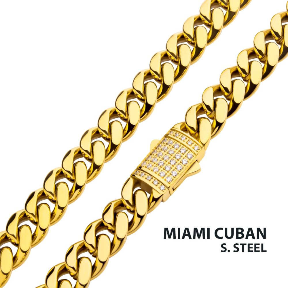 10mm Miami Cuban Stainless Steel Necklace