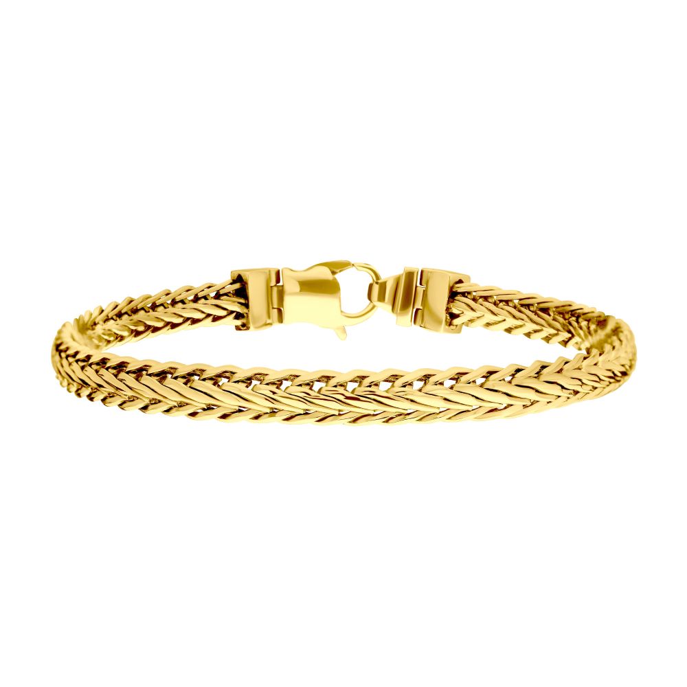 6mm Double Diamond Cut Spiga Stainless Steel Bracelet