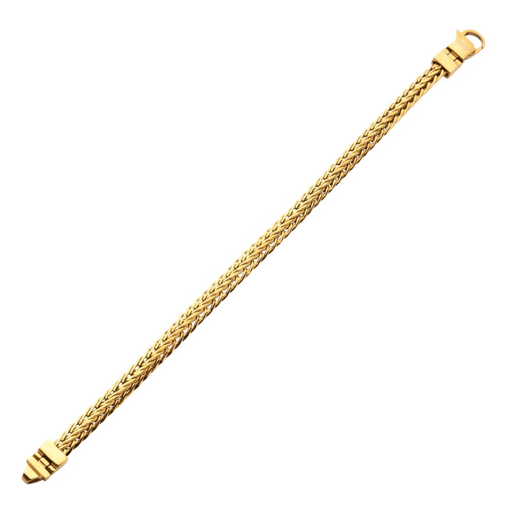 6mm Double Diamond Cut Spiga Stainless Steel Bracelet