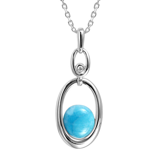 Silver 925 Larimar Pendant