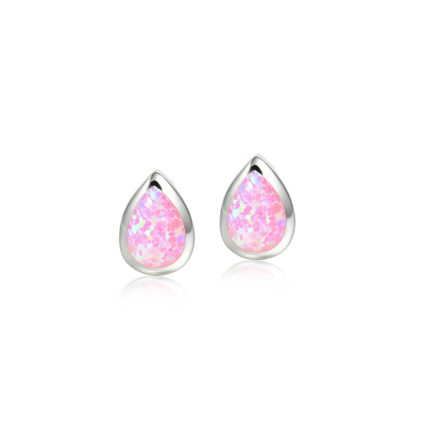 Sterling Silver 925 Opal Stud Earrings 6mm