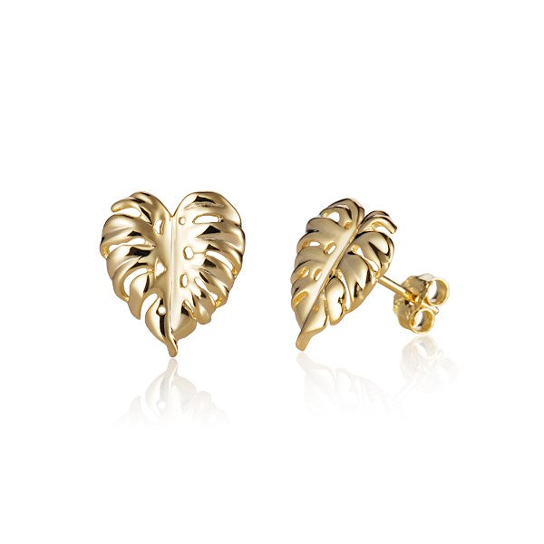 14K Yellow Gold Monstra Earrings