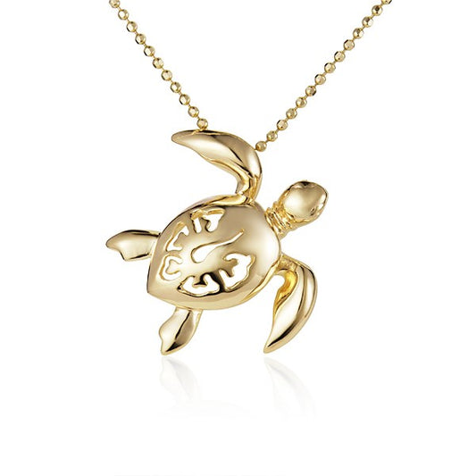 14K Yellow Gold Honu Necklace