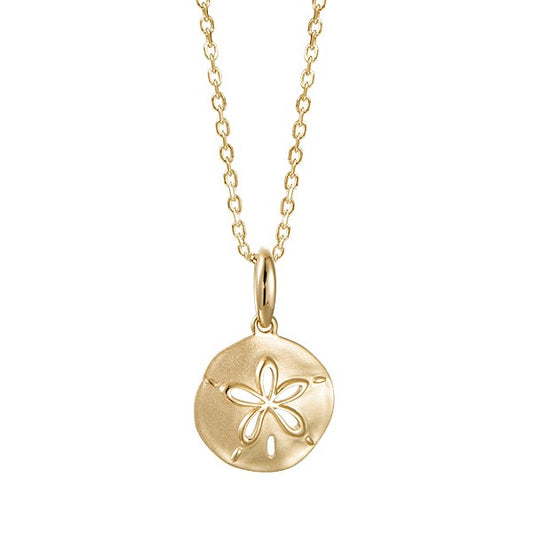 14K Yellow Gold Sand Dollar Pendant