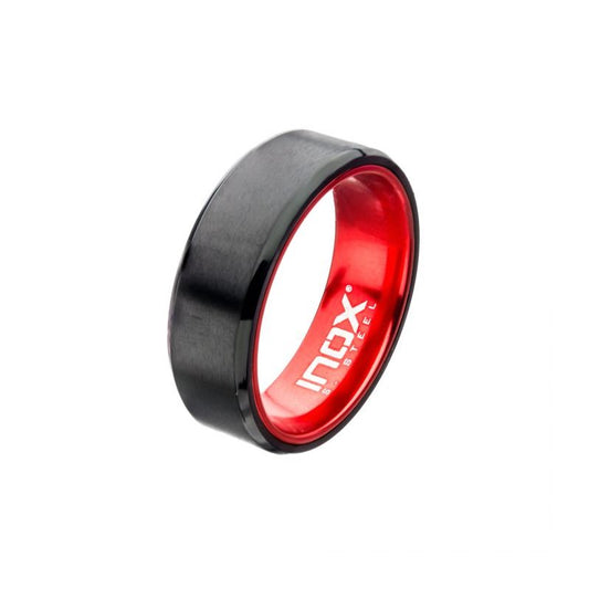 Black Stainless Steel with Red Aluminum Ring