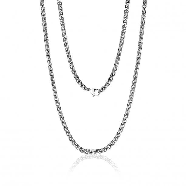 4mm Round Franco Stainless Steel Necklace