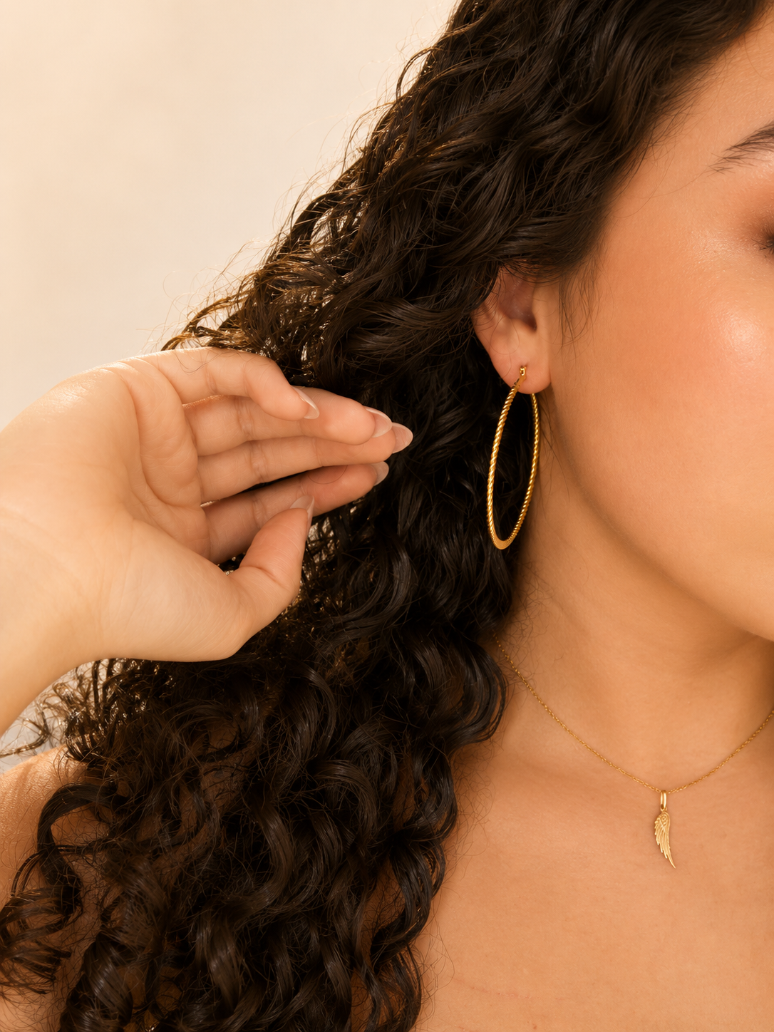 Stainless Steel Twisted Hoops