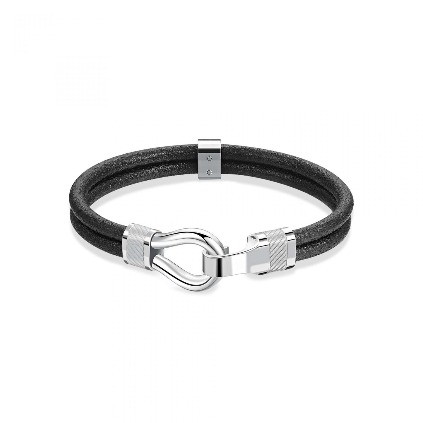 Stainless Steel Leather Bracelet