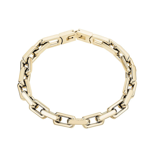 Steel Rectangular Link Bracelet