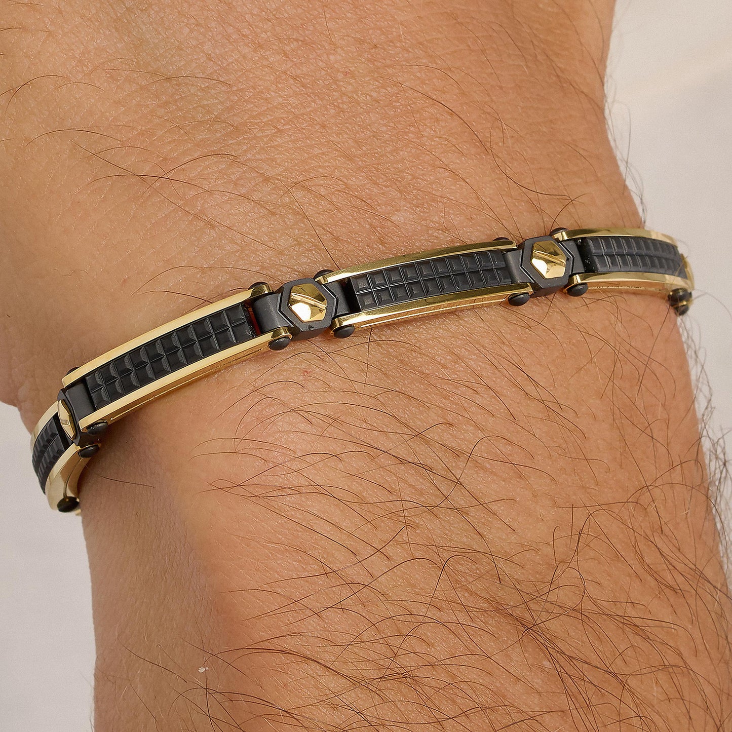 Stainless steel Backliner 2 tone Bracelet