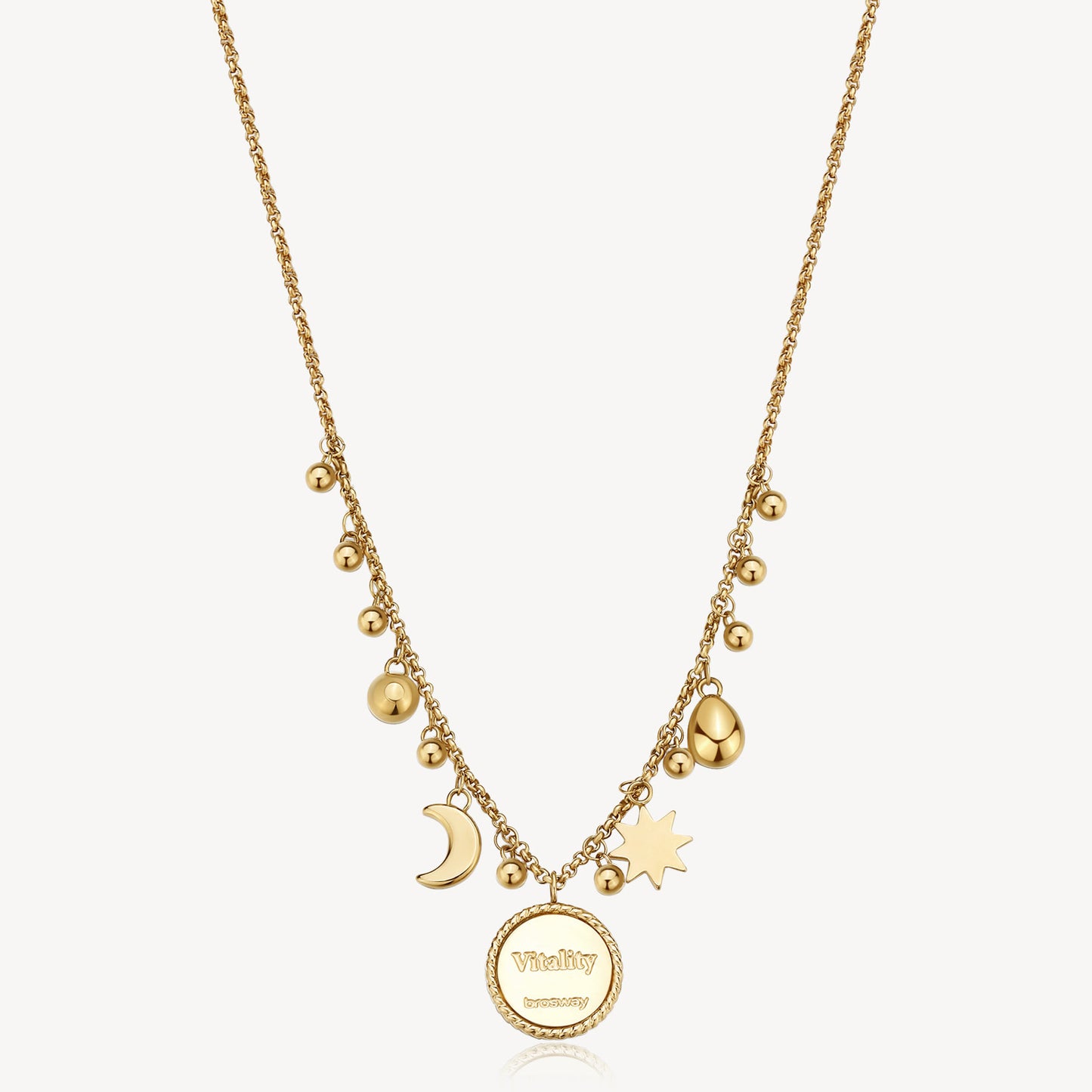 Women's Gold Charmed Chain Necklace