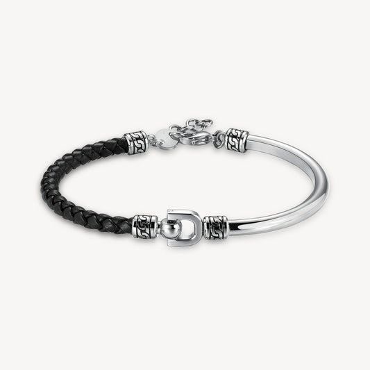 Stainless Steel Leather Bracelet