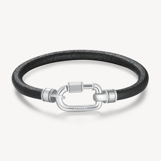 Stainless Steel Leather Bracelet