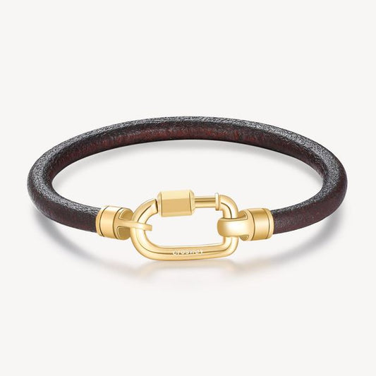 Stainless Steel Leather Bracelet