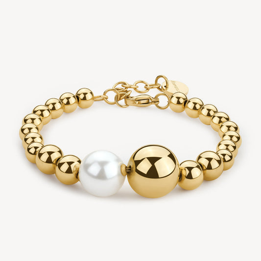 Women's Gold Pearl Bracelet