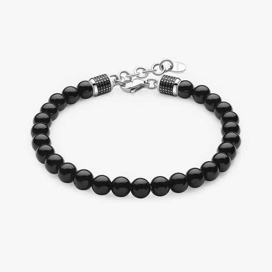 Stainless Steel Black Onyx Bracelet