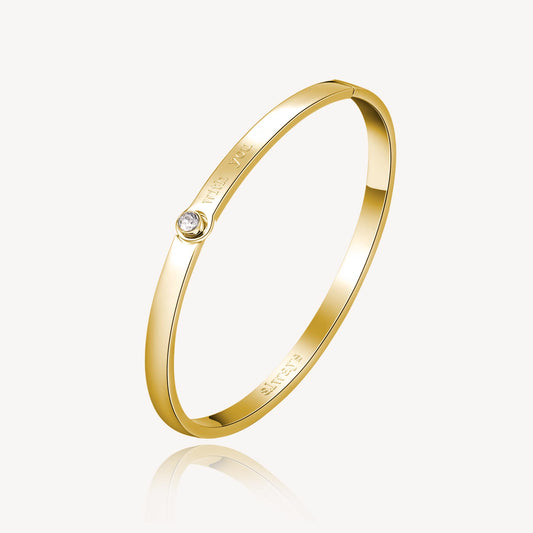 Women's Gold Engraved Bangle