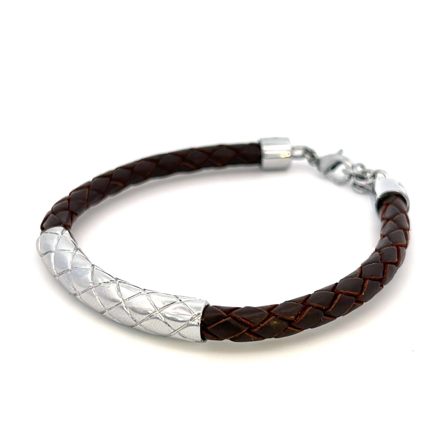 Stainless Steel Leather Bracelet