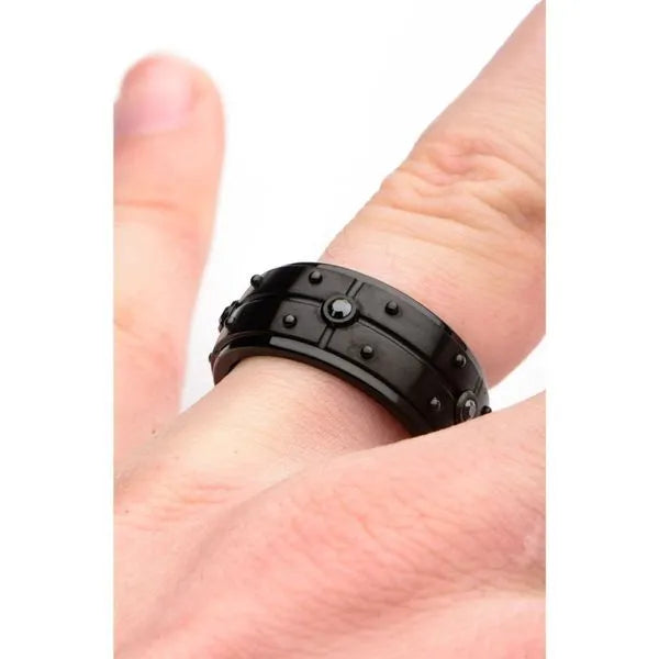 Black Genuine Diamond Black IP Ring