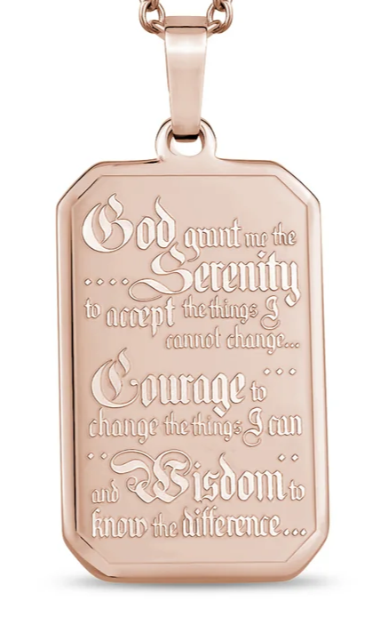 Stainless Steel Serenity Prayer Dog Tag