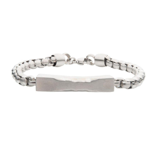 Stainless Steel Engravable Box Chain Bracelet