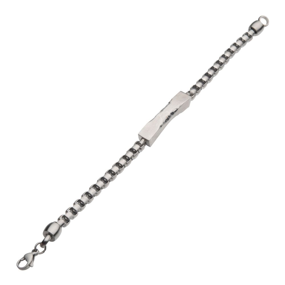 Stainless Steel Engravable Box Chain Bracelet