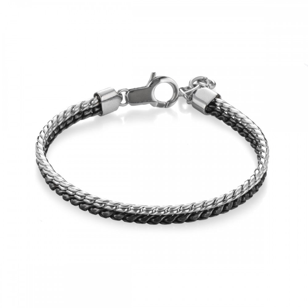 Stainless Steel and Black PVD Bracelet