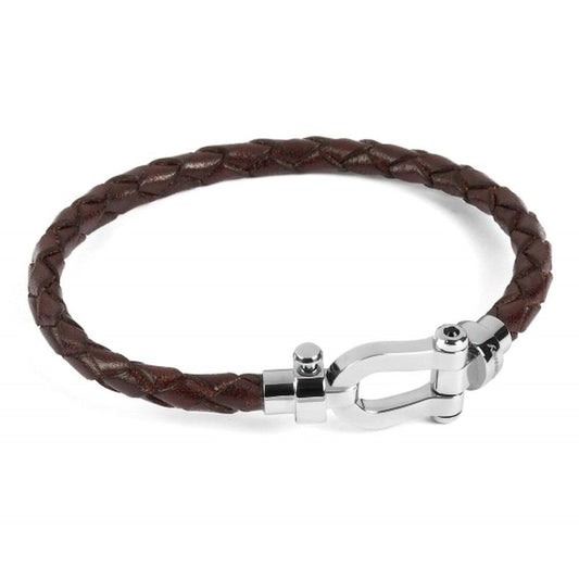 Stainless Steel Leather Bracelet