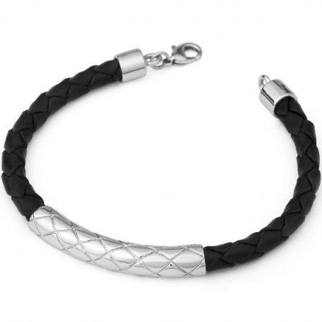 Stainless Steel Leather Bracelet