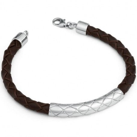 Stainless Steel Leather Bracelet