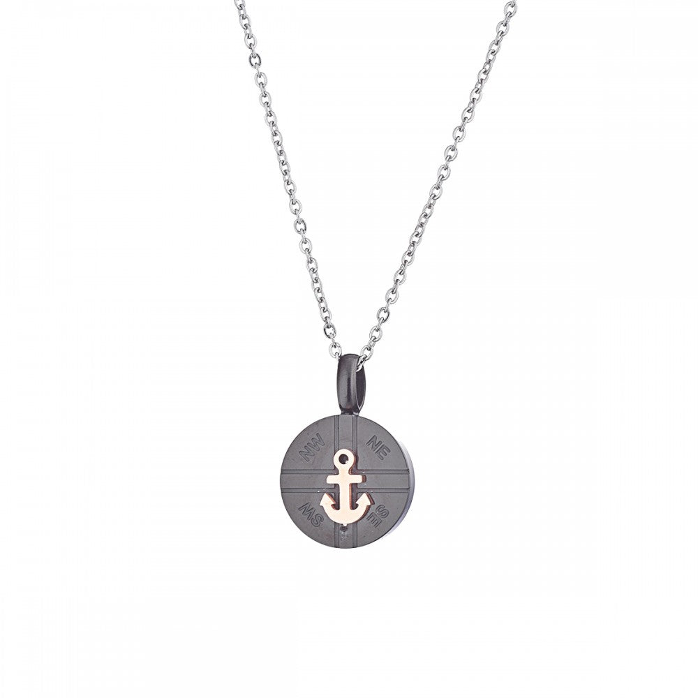 Anchor Pendant Steel Chain Necklace