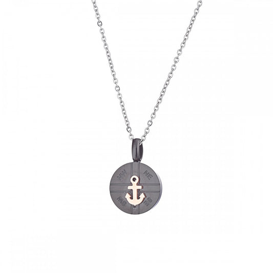 Anchor Pendant Steel Chain Necklace