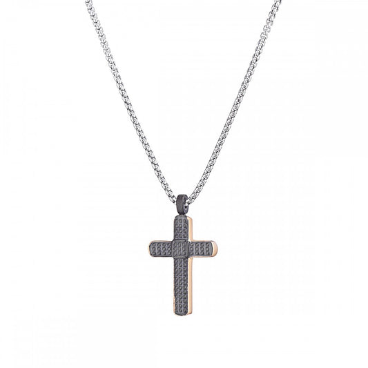 Stainless Steel Cross Pendant with Necklace