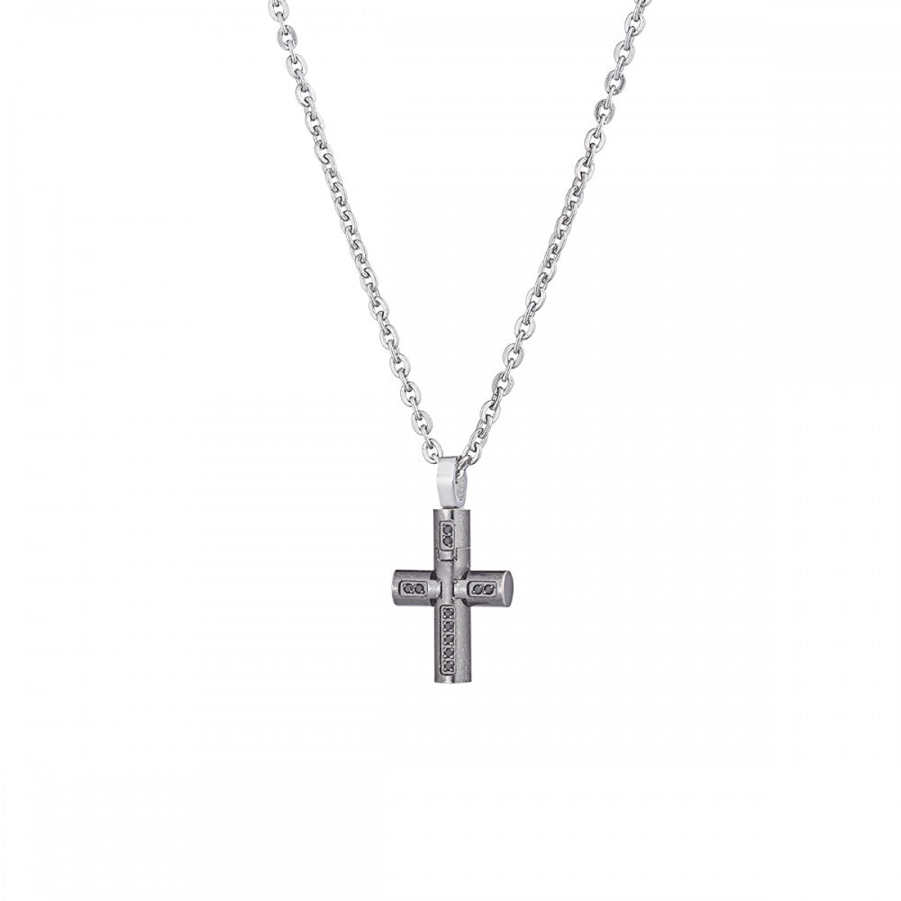 Stainless Steel Cross Pendant with Necklace