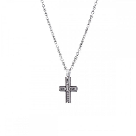 Stainless Steel Cross Pendant with Necklace