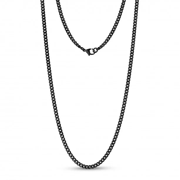 3.5mm Black Cuban Necklace