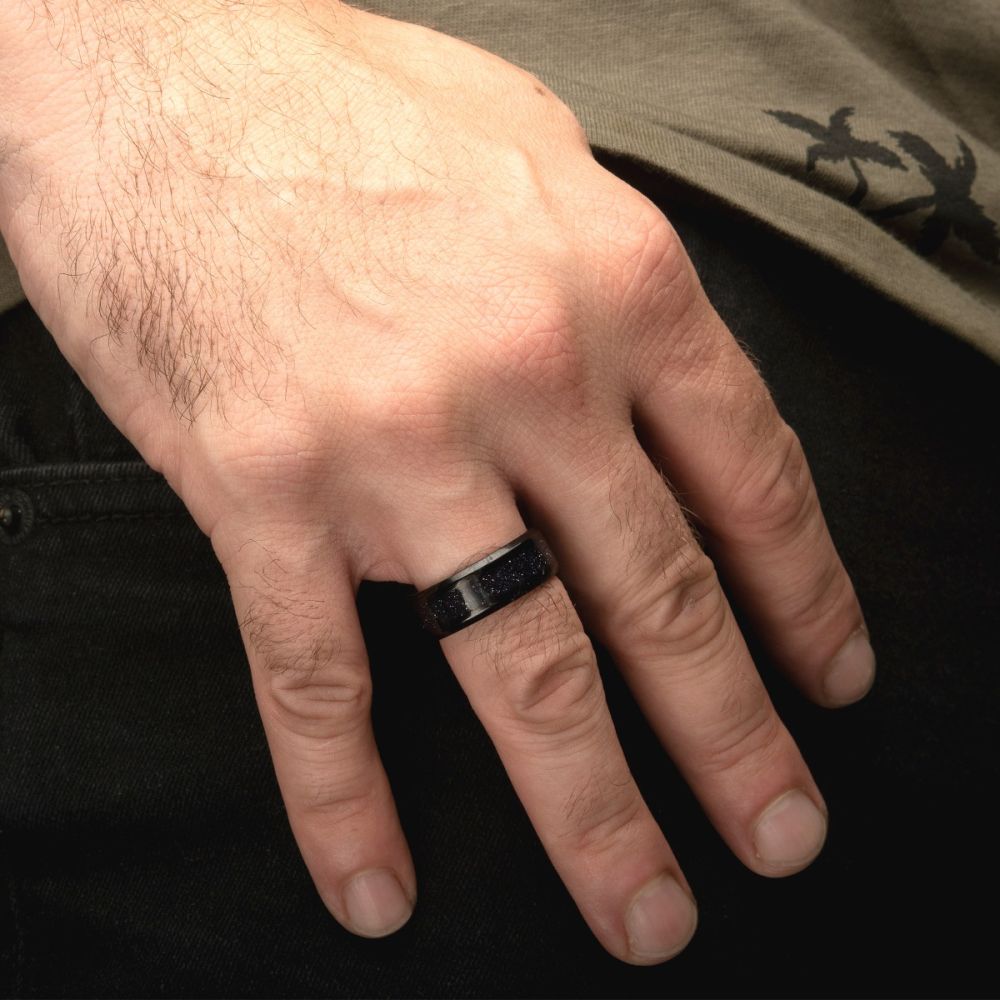 Black Stainless Steel Ring