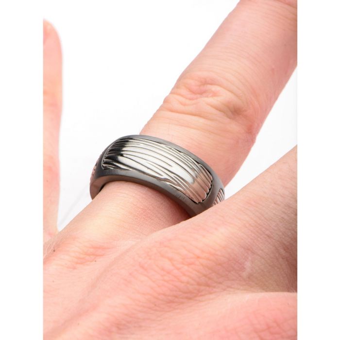 Sandblasted Gun Metal Eagle Ring