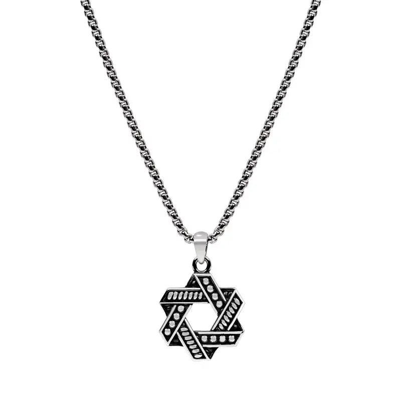 2.5mm Box Chain with a Star of David Pendant